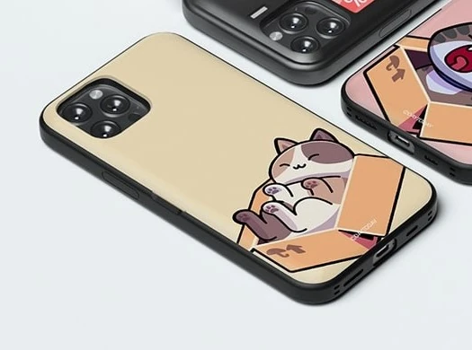 갤럭시버디5 SM-A176L 고양이 캐릭터 귀여운 카드 범퍼 케이스 벌러덩누웠냥 누운 고양이 그림